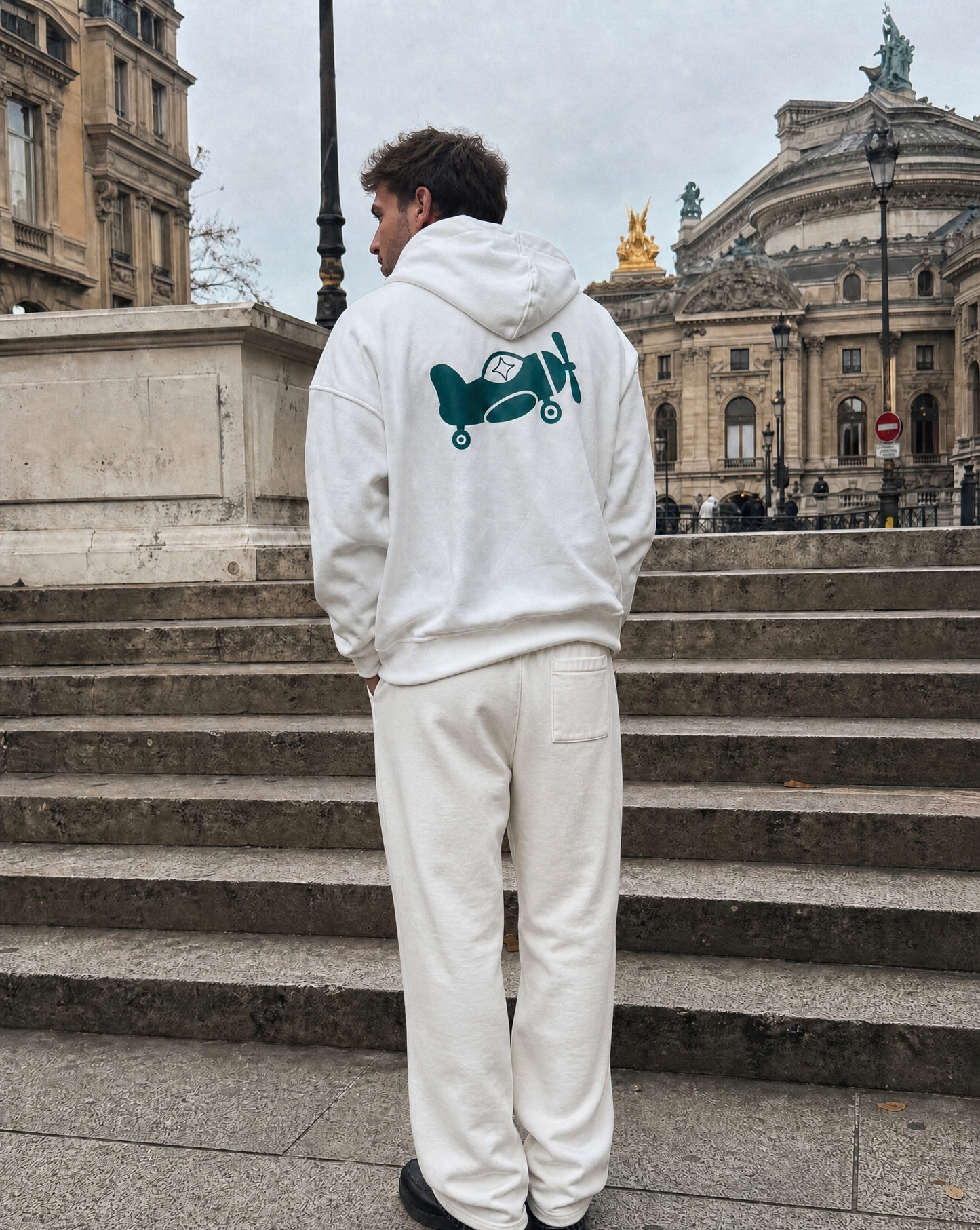 Bye Bling Off-White Unisex Oversized Hoodie — Melton French Terry 370 GSM