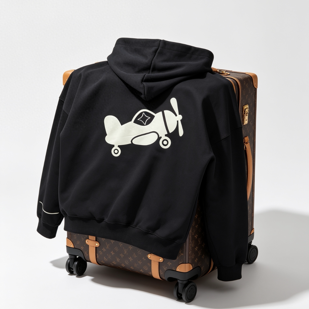 Bye Bling Black Unisex Oversized Hoodie — Melton French Terry 370 GSM