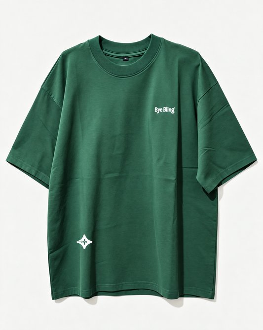 Bye Bling Signature Heavyweight Tee in Green